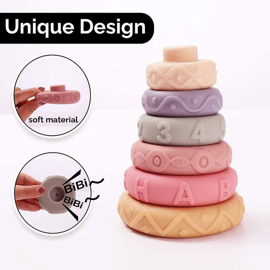 24 Pack Montessori Toys for Babies | 3 in 1 Baby Toys Bundle | Stacking & Nesting