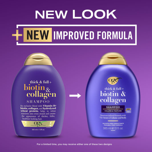 Thick & Full + Biotin & Collagen Volumizing Shampoo, 13 Fl. Oz
