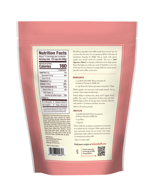 White Chocolate & Strawberry Pancake & Waffle Mix