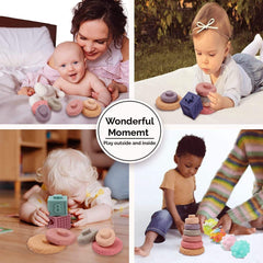 24 Pack Montessori Toys for Babies | 3 in 1 Baby Toys Bundle | Stacking & Nesting