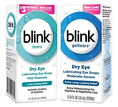 Blink Tears and GelTears Value Pack (1 Blink Tears 30mL Bottle and 1 Blink GelTears 10mL Bottle)