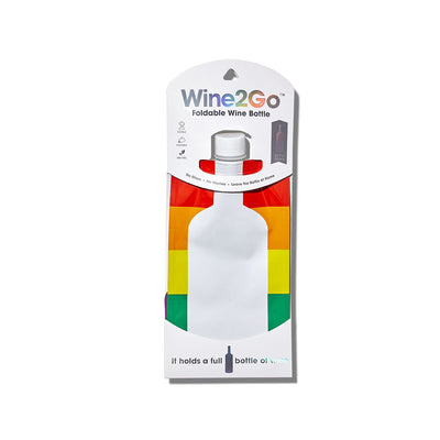 Wine2Go The Original Foldable and Reusable Wine Pouch that Holds a Full 750ml Bottle
